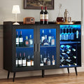 Stauraumschrank mit Tueren 47.2 x 15.7 x 35.4 in schwarz