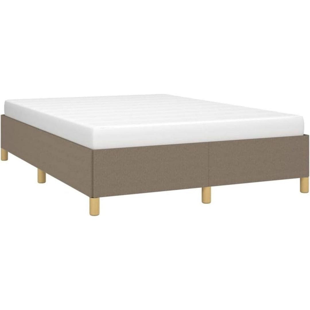Bett fuer Schlafzimmer drehbar mit Samtbezug natur