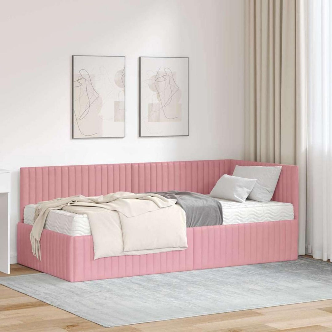 Bett fuer Schlafzimmer drehbar mit LED Beleuchtung grau