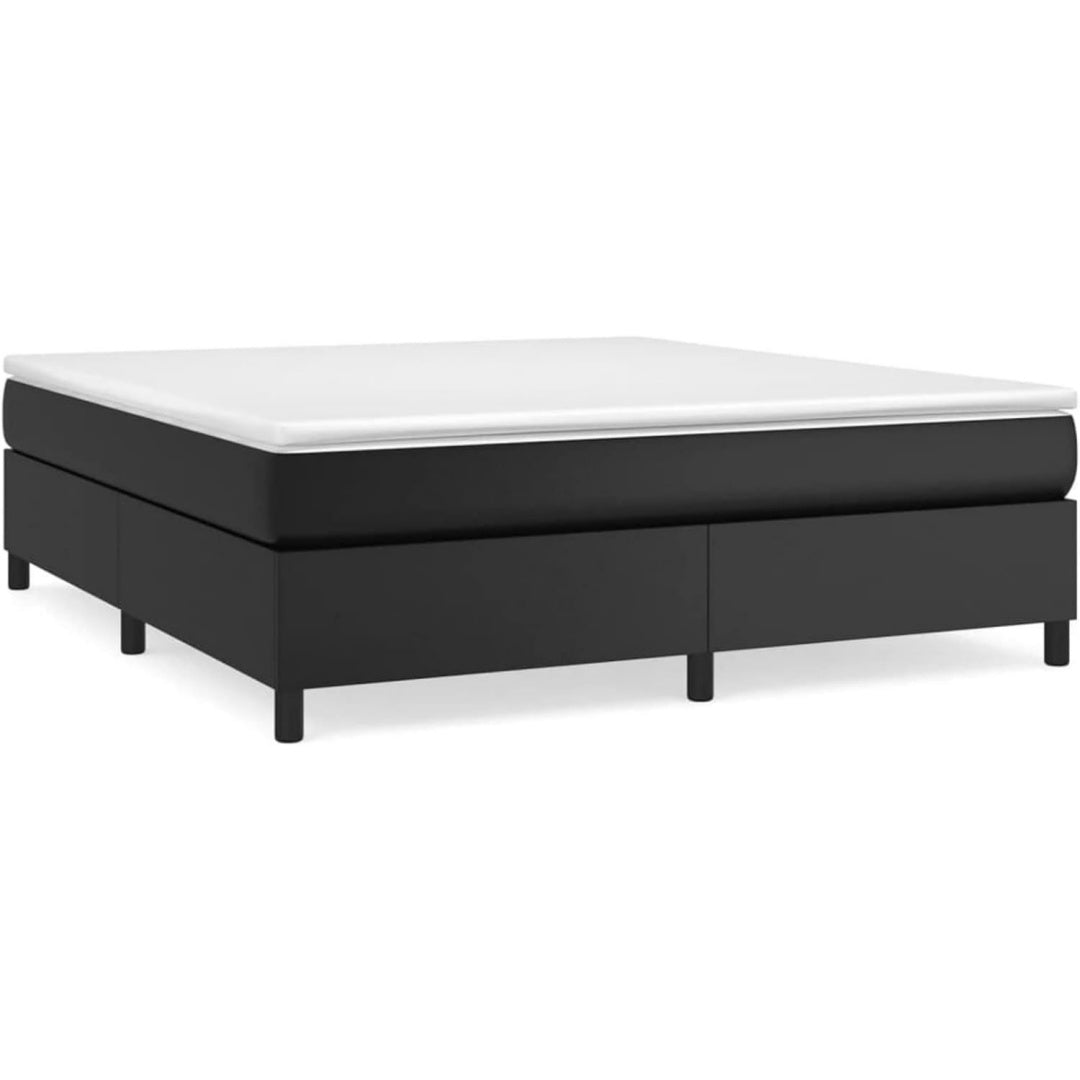 Bett fuer Schlafzimmer mit LED Beleuchtung mit Stoffbezug schwarz