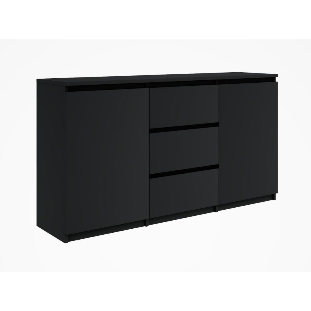 Kommode Kommode Schwarz Sideboard Turen Schubladen, schwarz