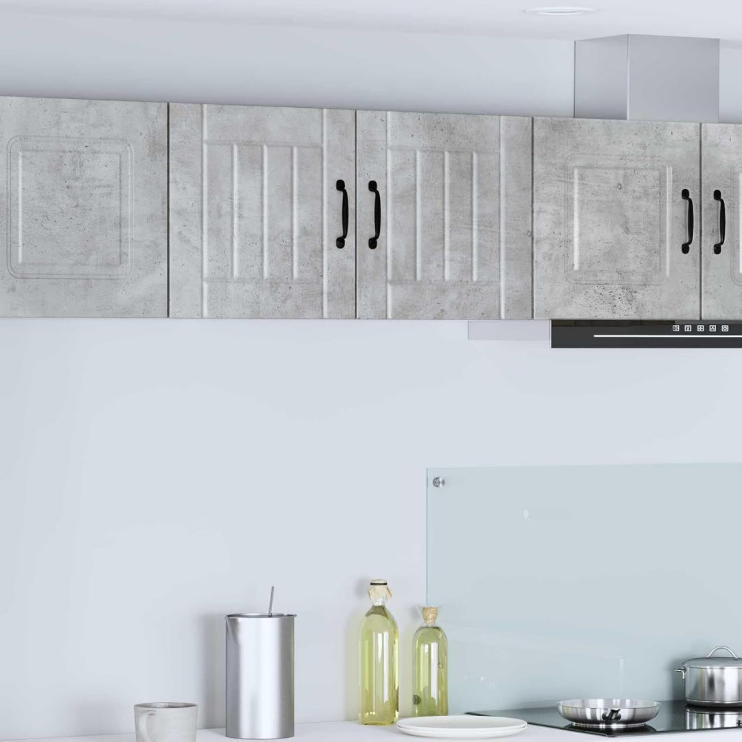 Stauraumschrank Wandschrank Lucca Betongrau Spanplatte Hangeschrank natur