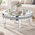 Couchtisch mit Tueren aus MDF silber