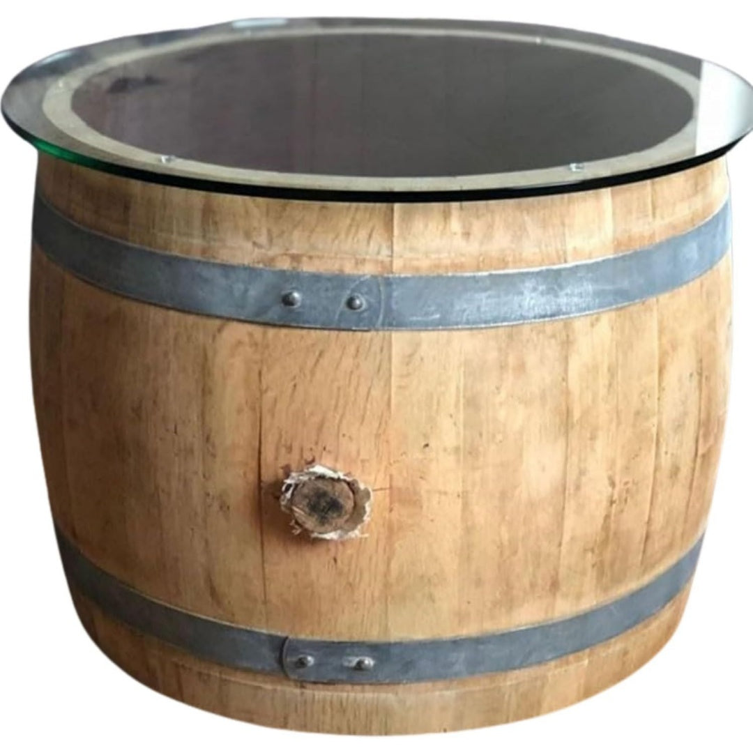 Wohnzimmertisch mit Tueren mit Glas rot