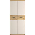 Schrankmoebel mit Tueren drehbar beige