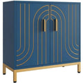Tisch mit Metallgestell blau
