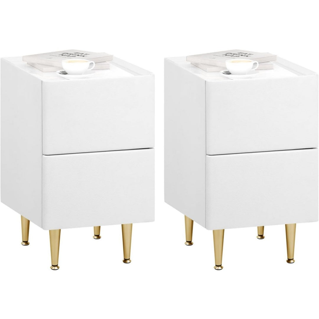 Nachttisch mit Schubladen mit Stauraum gold