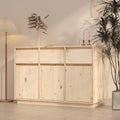 Stauraumschrank mit Schubladen 113 x 37 x 15 cm natur