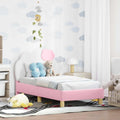 Bett fuer Schlafzimmer rosa mit Stauraum mit Kopfteil