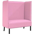 Sofa mit Stahlgestell mit Samtbezug rosa