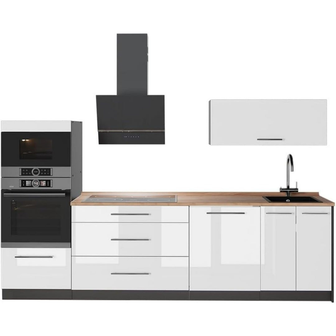 Funktionsmoebel mit Stauraum aus MDF anthrazit