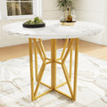 Wohnraumtisch verstellbar aus MDF gold